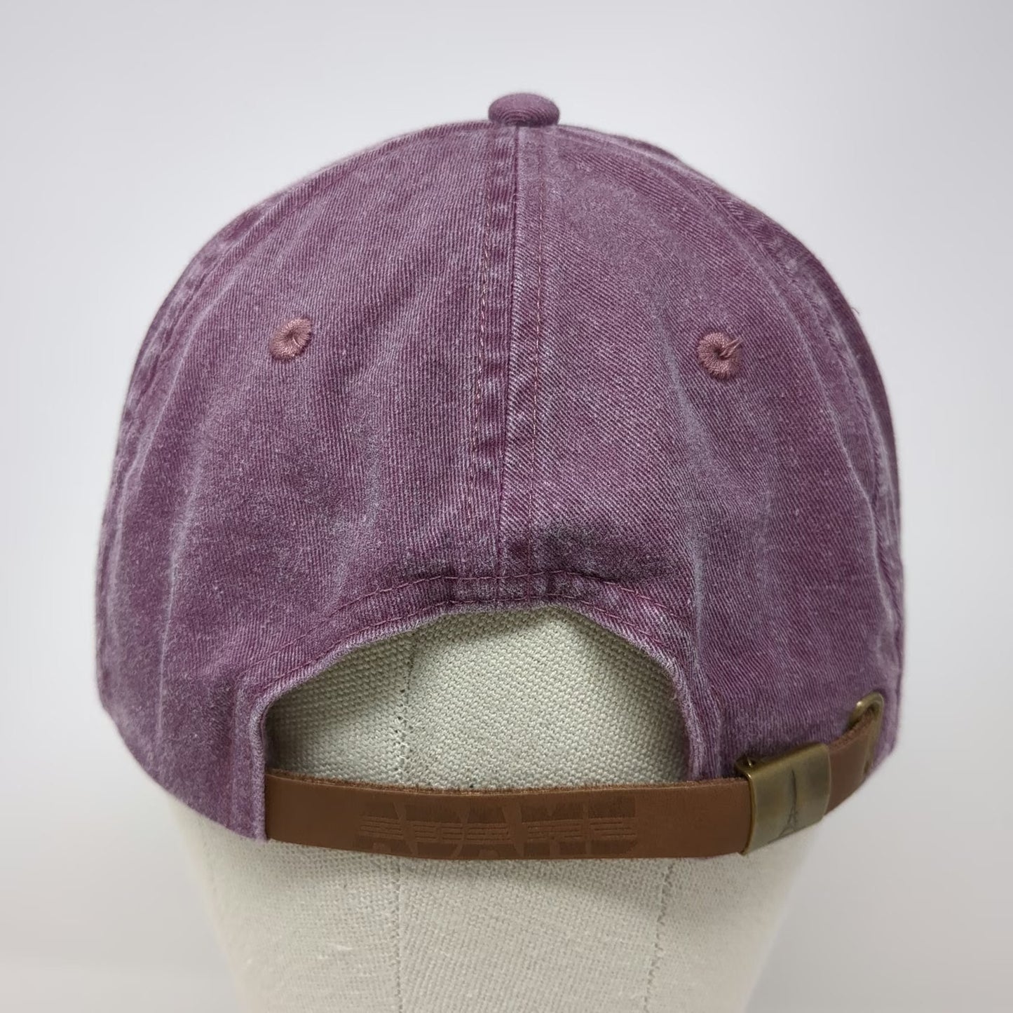 Adams Baseball Cap Purple One Size Leather Strap Lobster Beer Kennebunkport Hat