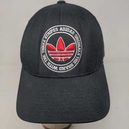 Adidas Men's Fitted Hat Black Size L-XL Embroidered Trefoil Logo Flexfit