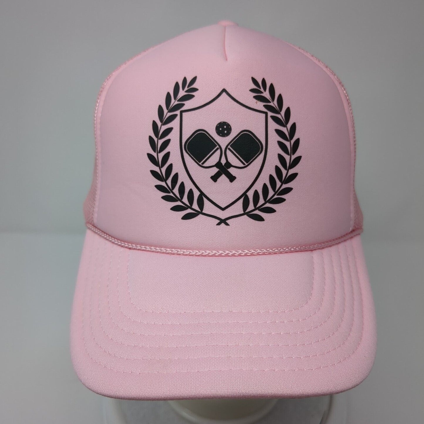 Pickleball Snapback Trucker Hat Pink One Size Adjustable Mesh Back Rope Otto