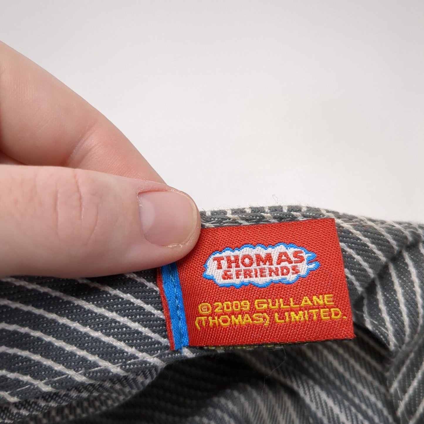 Thomas The Train Youth Conductor Hat Gray OS Adjustable Embroidered Pinstripe