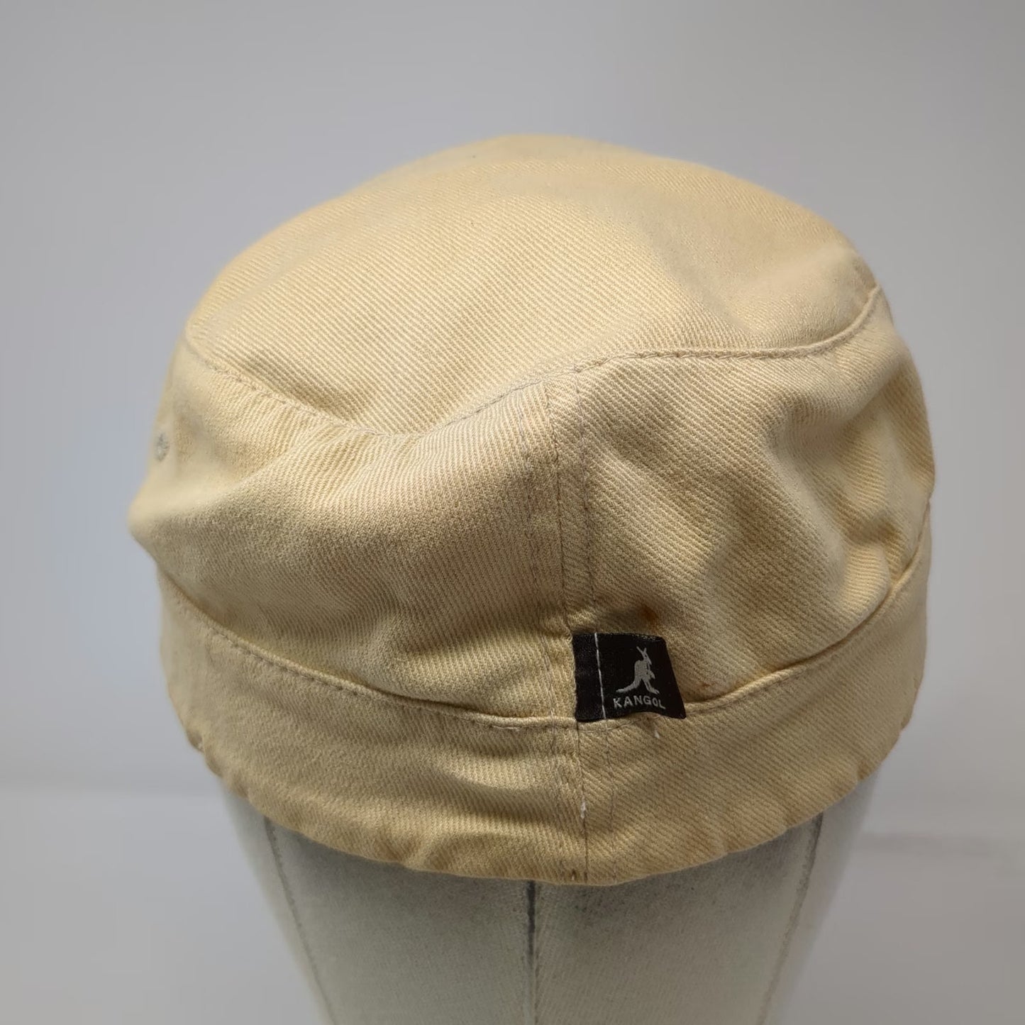 Kangol Baseball Cap Beige Hat M Flexfit Cotton Twill Army Cadet Style Logo