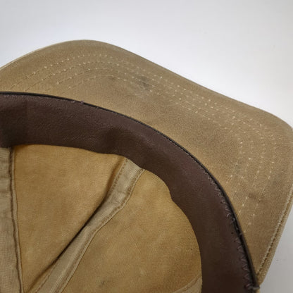 Filson Baseball Cap Brown One Size Leather Strap Waxed Cotton Logo Seattle Hat