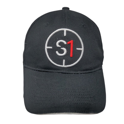 S1 Sightron Strapback Hat Black OSFM Embroidered 6 Panel Outdoor Cap