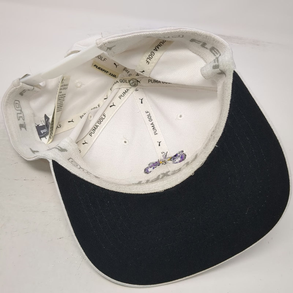 Puma Snapback Hat White One Size Golf Flexfit 110 University Central Arkansas