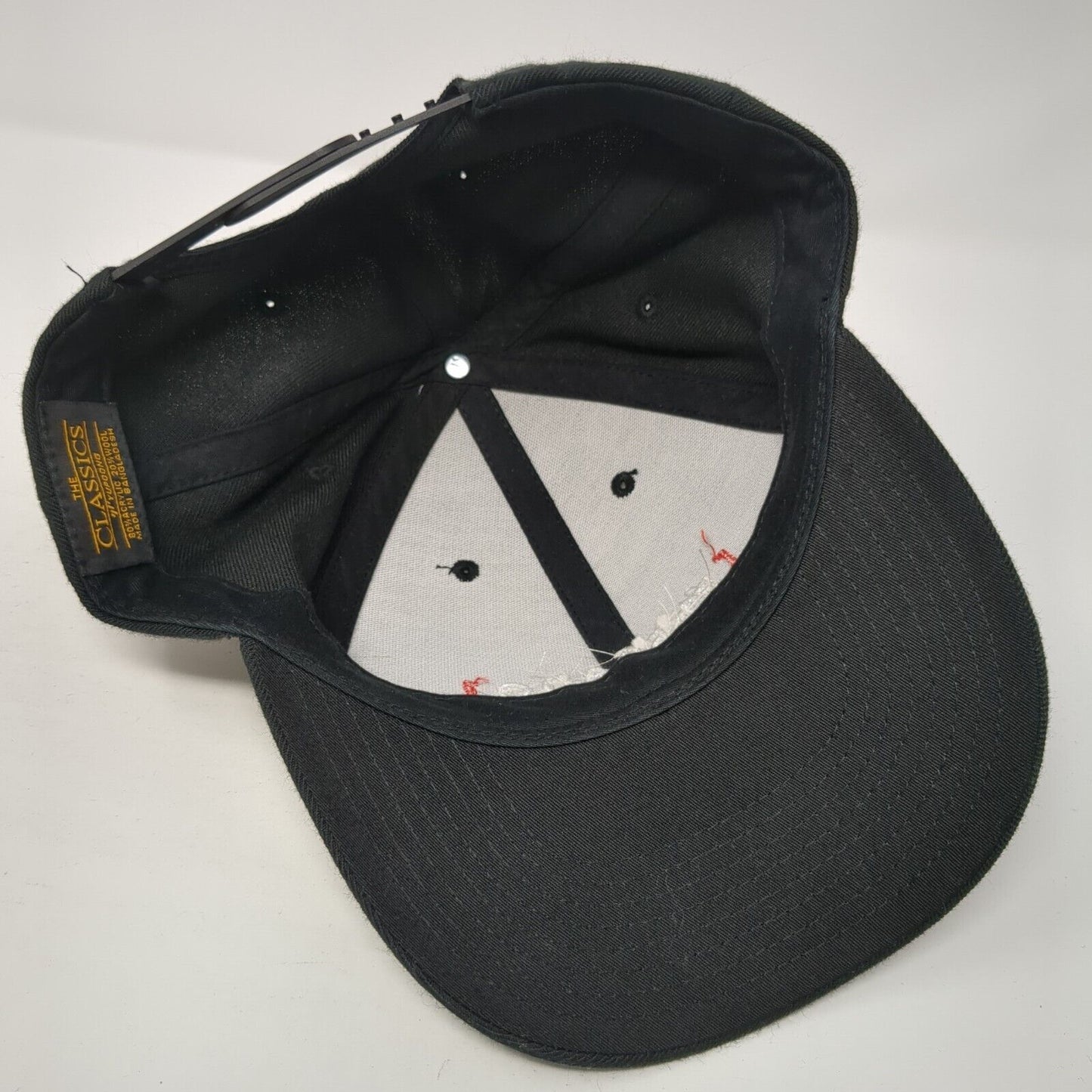 Persado Snapback Hat Black One Size Adjustable Embroidered Yupoong