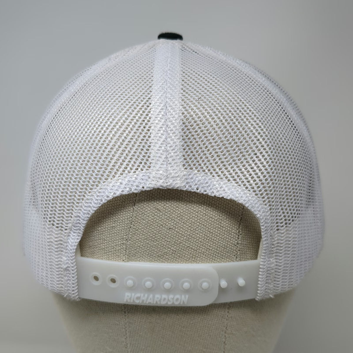Richardson Trucker Hat Black White Gold One Size Kissick Construction Logo Hat