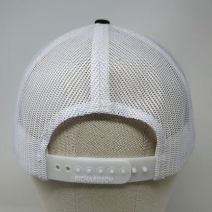 Richardson Trucker Hat Black White Gold One Size Kissick Construction Logo Hat