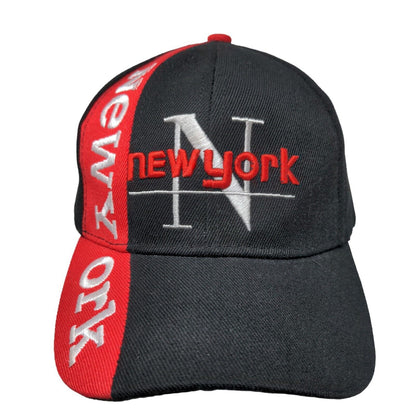 New York Strapback Hat Multicolor OSFA Adjustable Embroidered 6 Panel