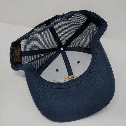 Tractor Beverage Co. Snapback Trucker Hat Blue One Size The Classics Yupoong