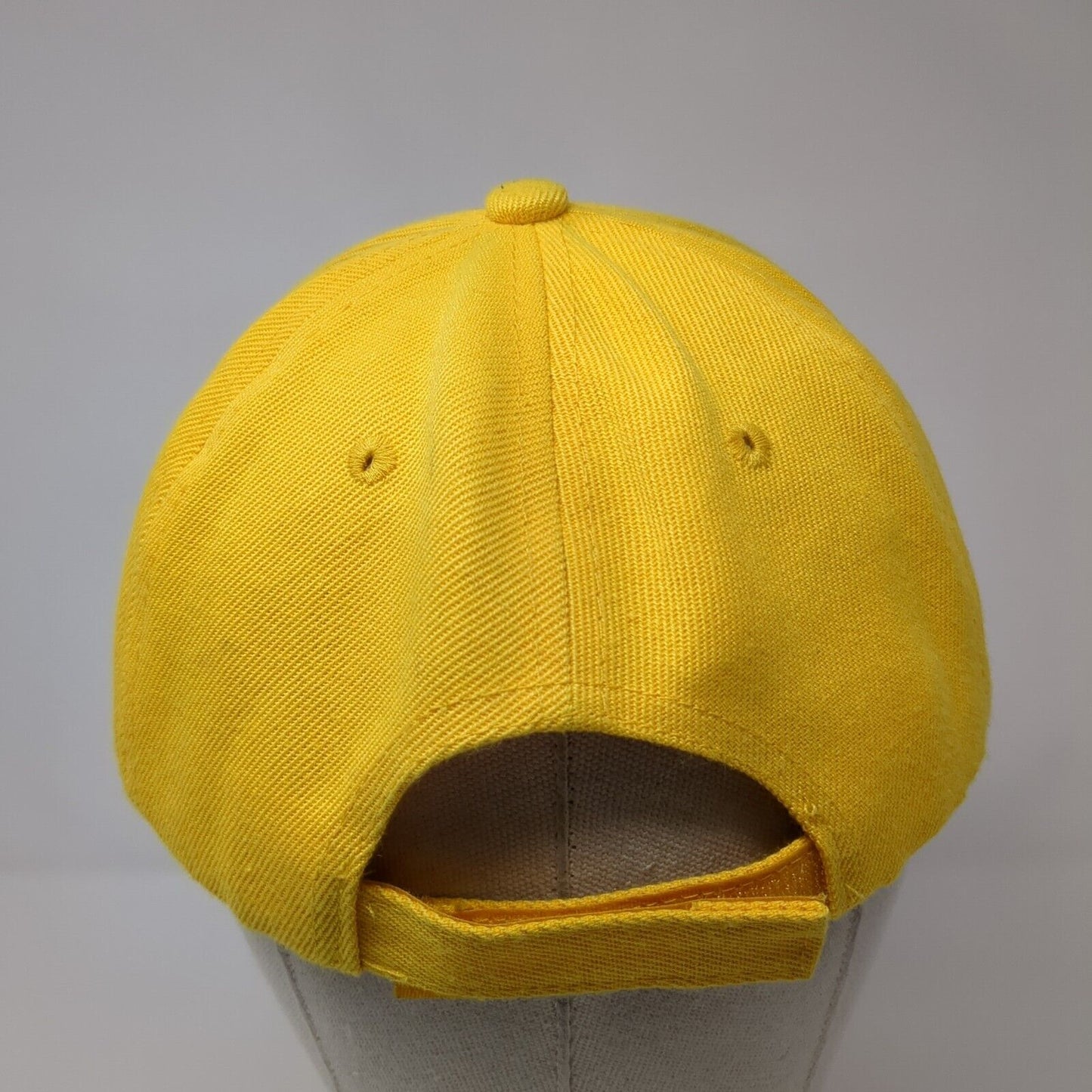 Unbranded Strapback Hat Yellow One Size Adjustable Solid 6 Panel Blank