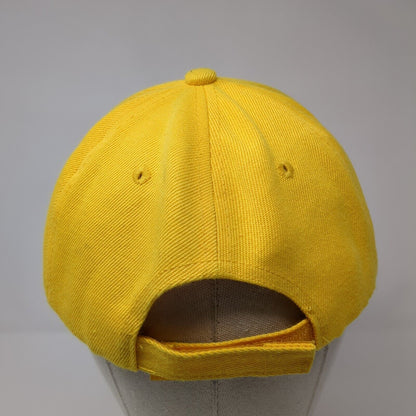 Unbranded Strapback Hat Yellow One Size Adjustable Solid 6 Panel Blank