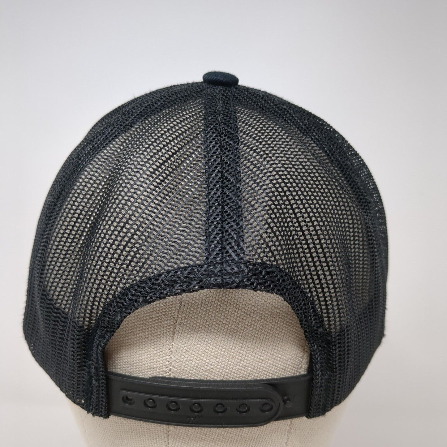 Enforce Snapback Mesh Back Trucker Hat Black One Size Solid Yupoong