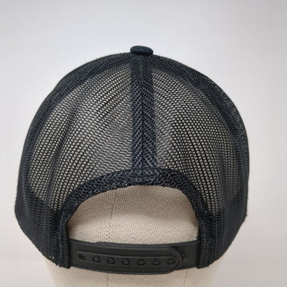 Enforce Snapback Mesh Back Trucker Hat Black One Size Solid Yupoong