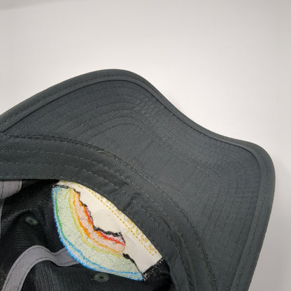 Camp Rainbow Gold Strapback Hat Gray One Size Perforated Sportsman