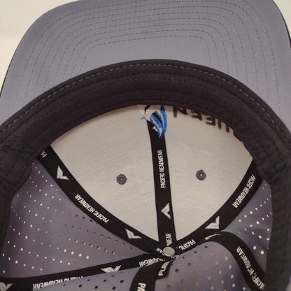 Ignite Fitted Hat Gray S-M Embroidered Flexfit Laser Cut Perforated