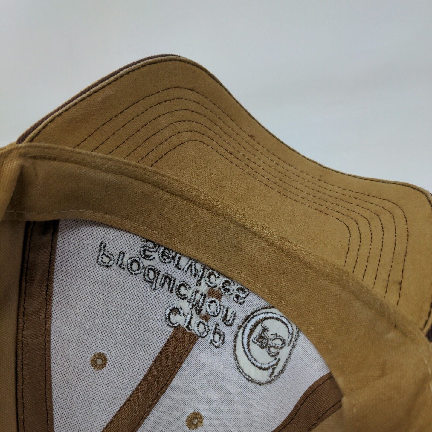 Crop Production Services Strapback Hat Tan One Size Embroidered Kimberly