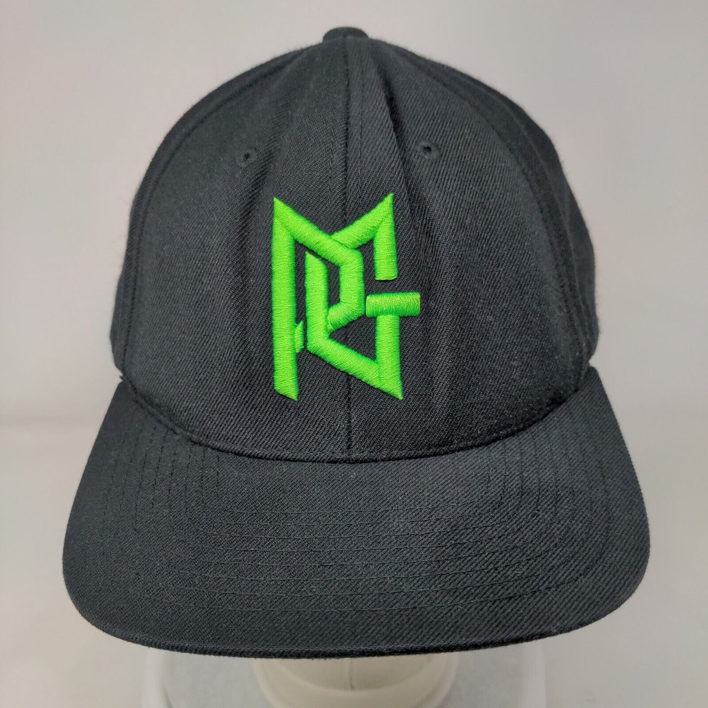 PG Snapback Hat Black One Size Adjustable Embroidered The Classics Yupoong