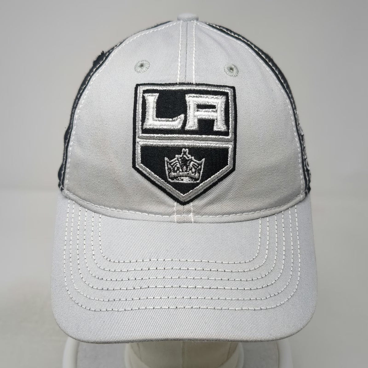 Reebok Los Angeles Kings NHL Hat Gray One Size Baseball Cap Contrast Stitching