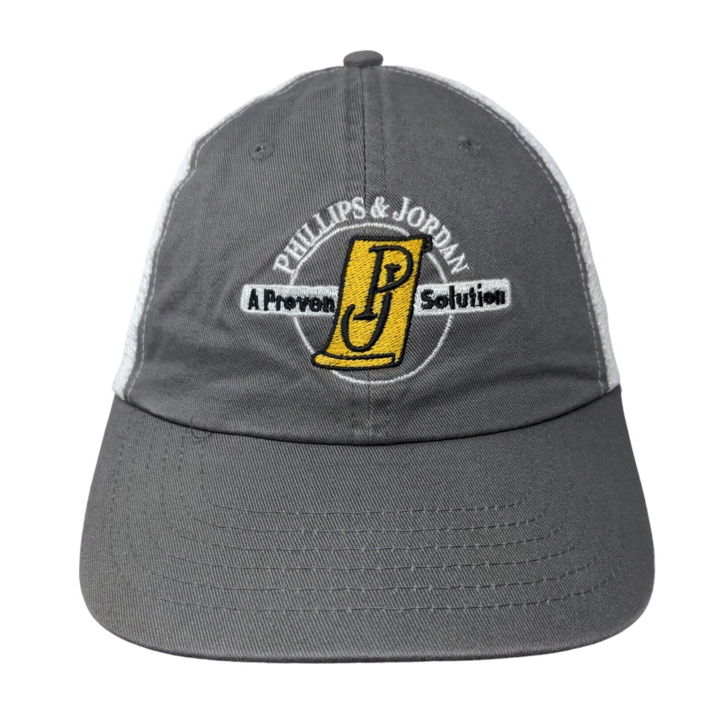 Phillips & Jordan Snapback Mesh Back Trucker Hat Gray One Size Colorblock