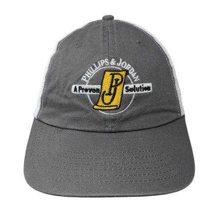 Phillips & Jordan Snapback Mesh Back Trucker Hat Gray One Size Colorblock