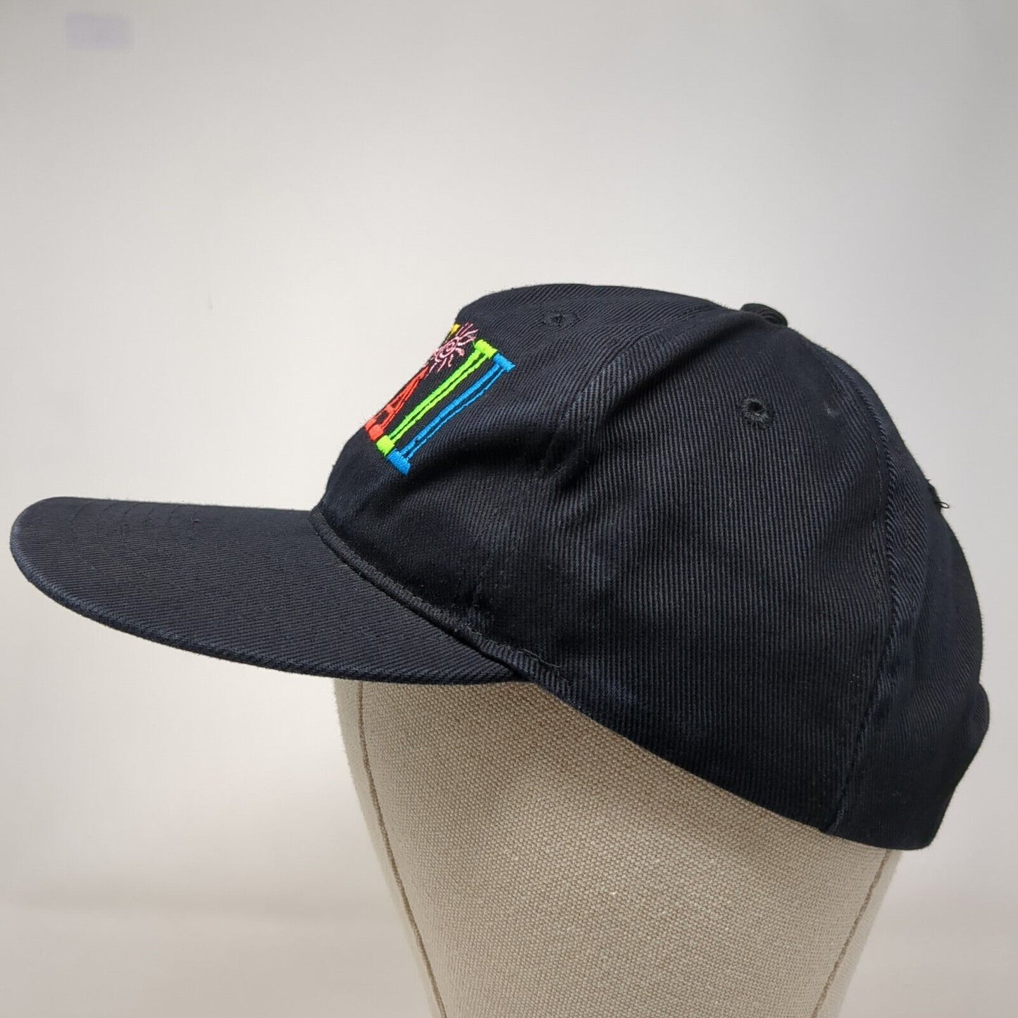 Hawaii Snapback Hat Black OSFA Solid Adjustable Embroidered Hawaiian