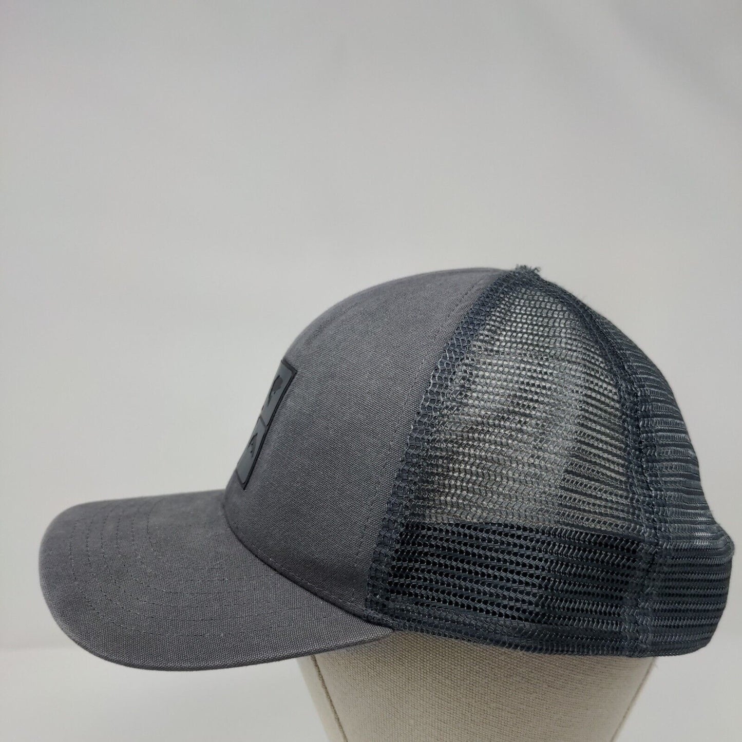 Simms Fishing Snapback Trucker Hat Gray One Size Mesh Back Outdoor