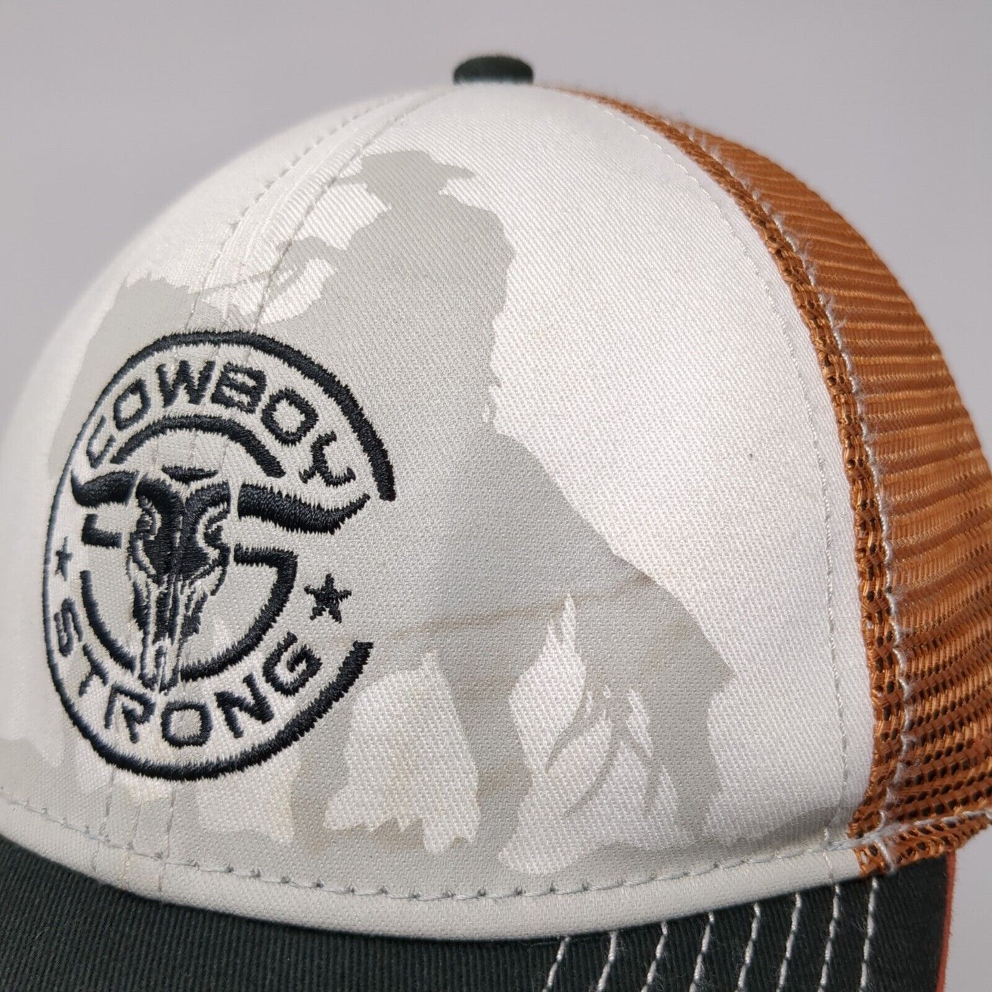 Cowboy Strong Snapback Mesh Back Trucker Hat Multi One Size Buck Wear