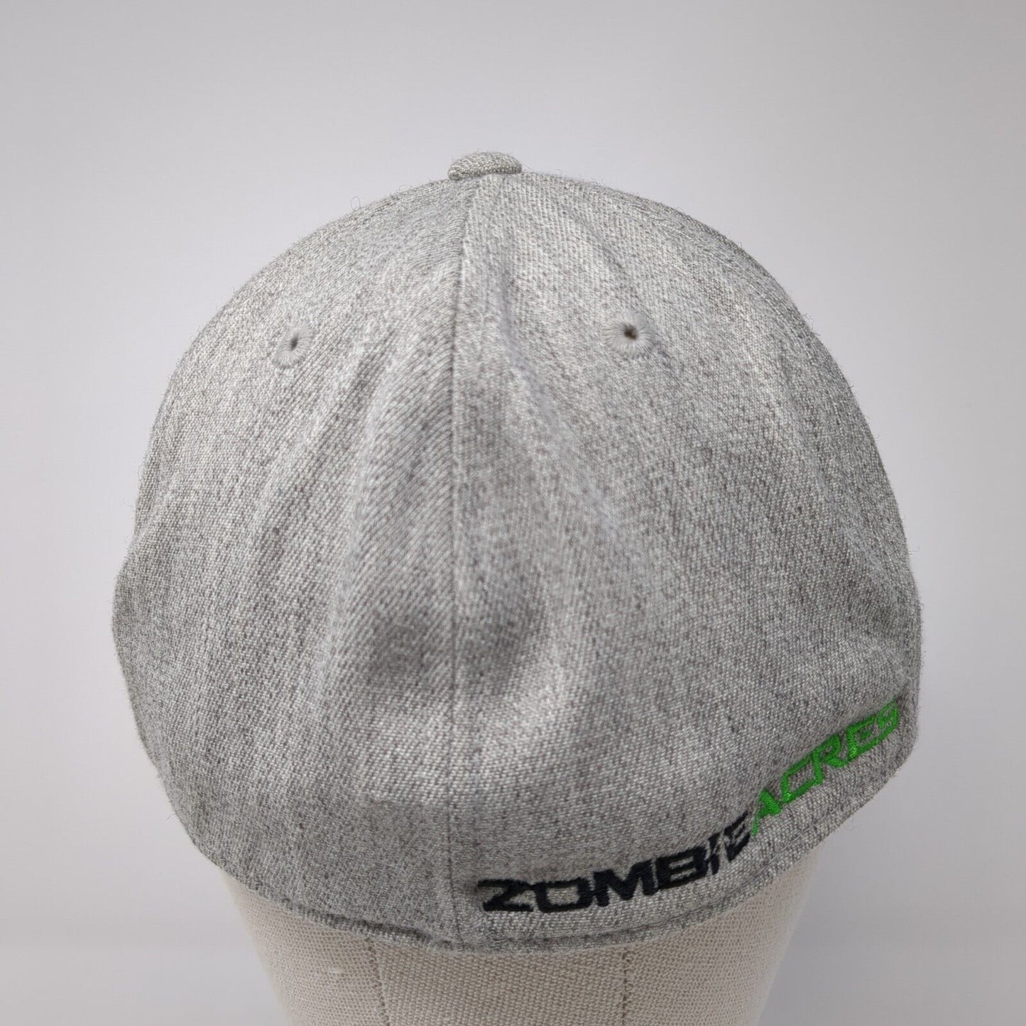 ZA Zombie Acres Fitted Hat Gray 7 1/4-7 5/8 Embroidered Flexfit Tech