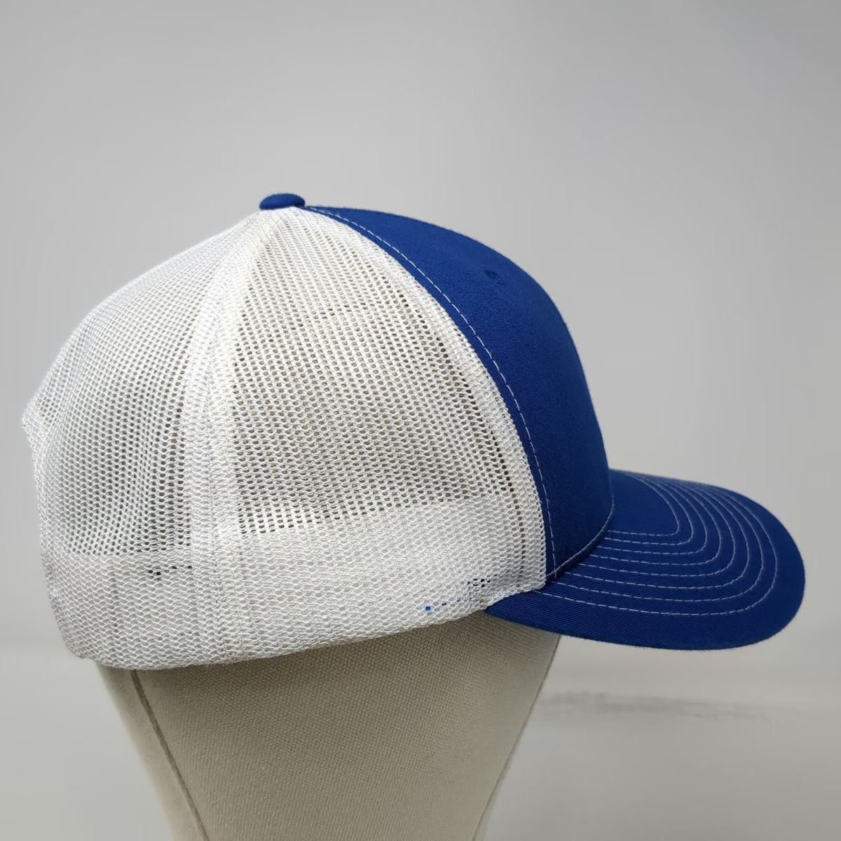 Simplot Trucker Hat Blue White One Size Mesh Back Contrast Stitch Snapback Logo