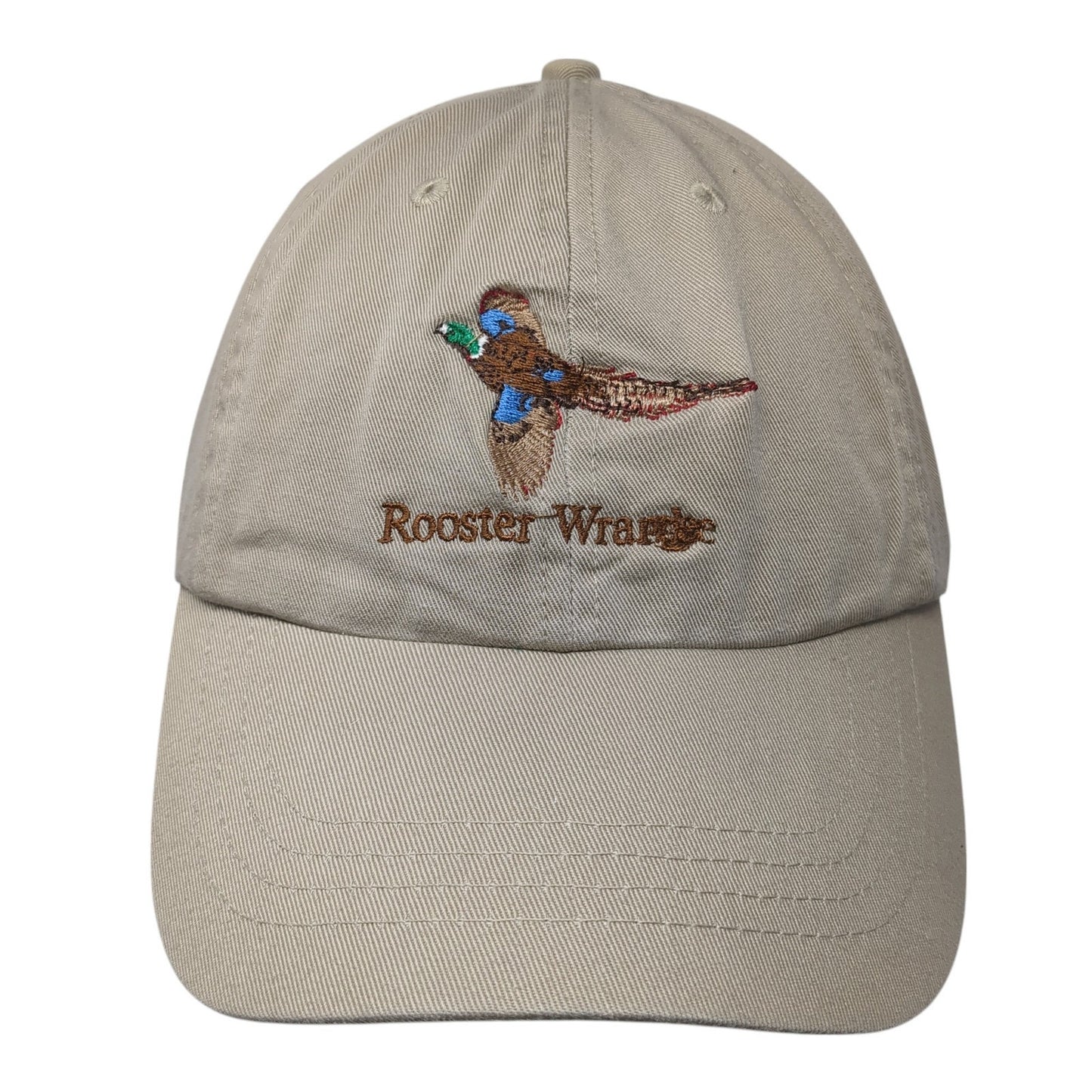 Rooster Slideback Hat Brown One Size Adjustable Embroidered KC Outdoor