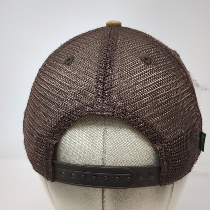 Legacy Trucker Hat Brown One Size Alaska Skagway Patch Mesh Back Snapback Cotton