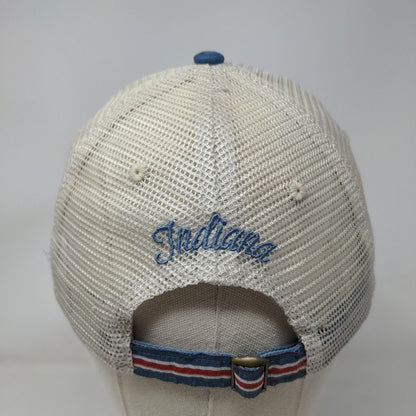Red Heart Stars Indiana Slideback Trucker Hat Blue OSFM Adjustable Mesh Back