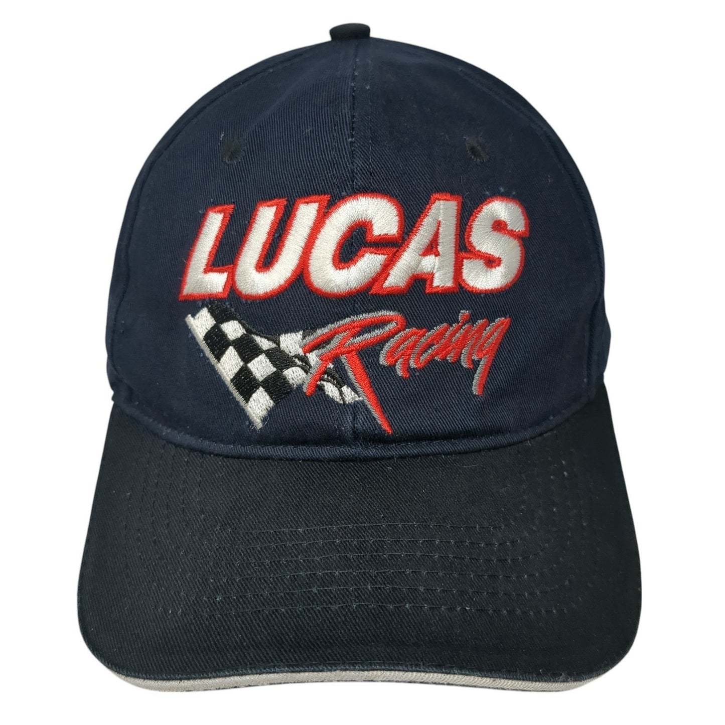 Lucas Racing Strapback Baseball Cap Blue One Size Adjustable Embroidered 6 Panel