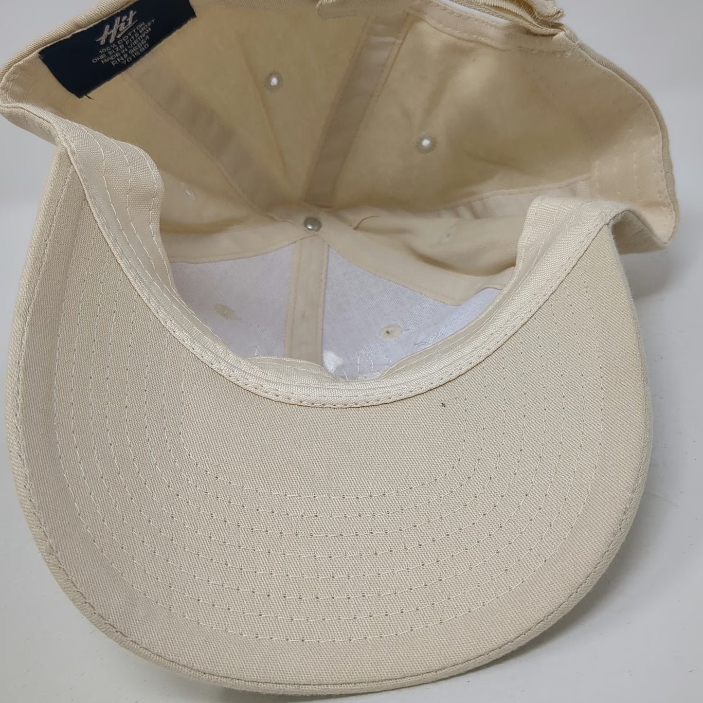 Hit Baseball Cap Beige One Size Strapback Time To Ungrind Embroidered Hat