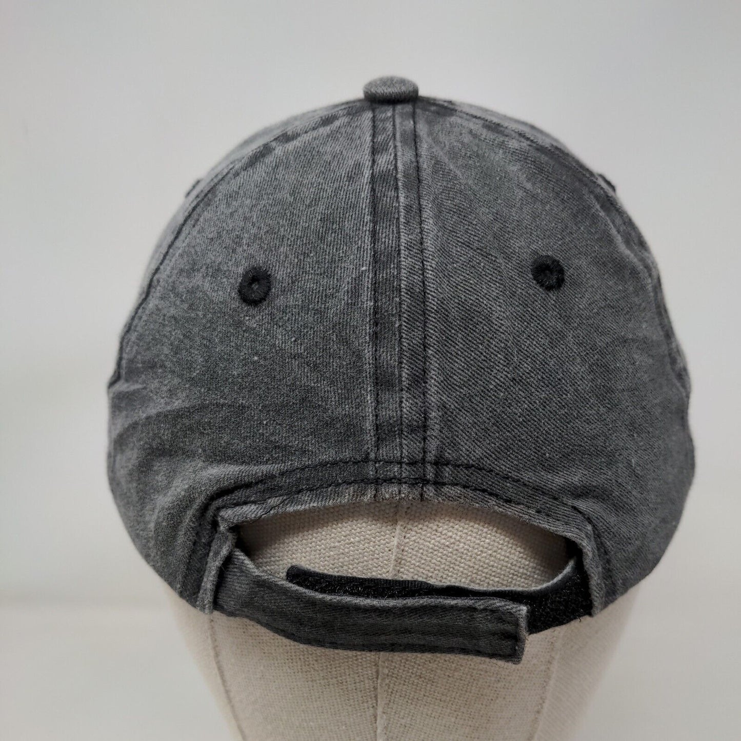 Unbranded Strapback Hat Gray OSFM Adjustable Solid 6 Panel Blank