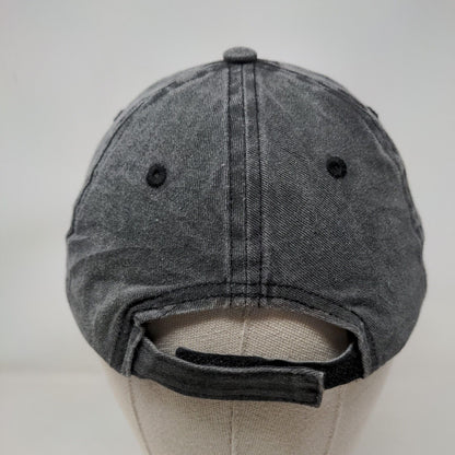 Unbranded Strapback Hat Gray OSFM Adjustable Solid 6 Panel Blank