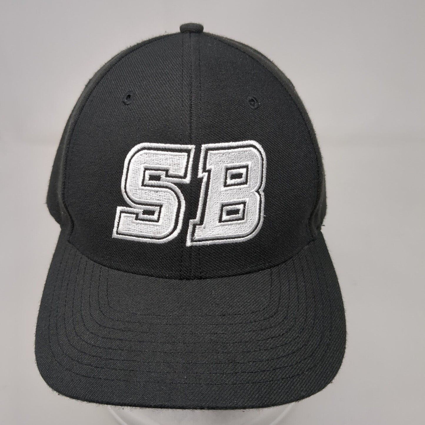 SB Strapback Hat Black Medium-Large Adjustable Embroidered Richardson