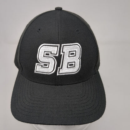 SB Strapback Hat Black Medium-Large Adjustable Embroidered Richardson