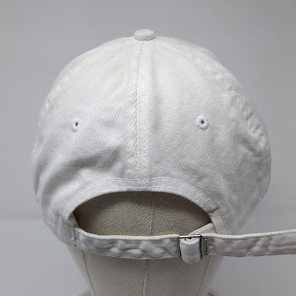 Boise Slideback Hat White One Size Adjustable Embroidered 6 Panel Perrin Cotton