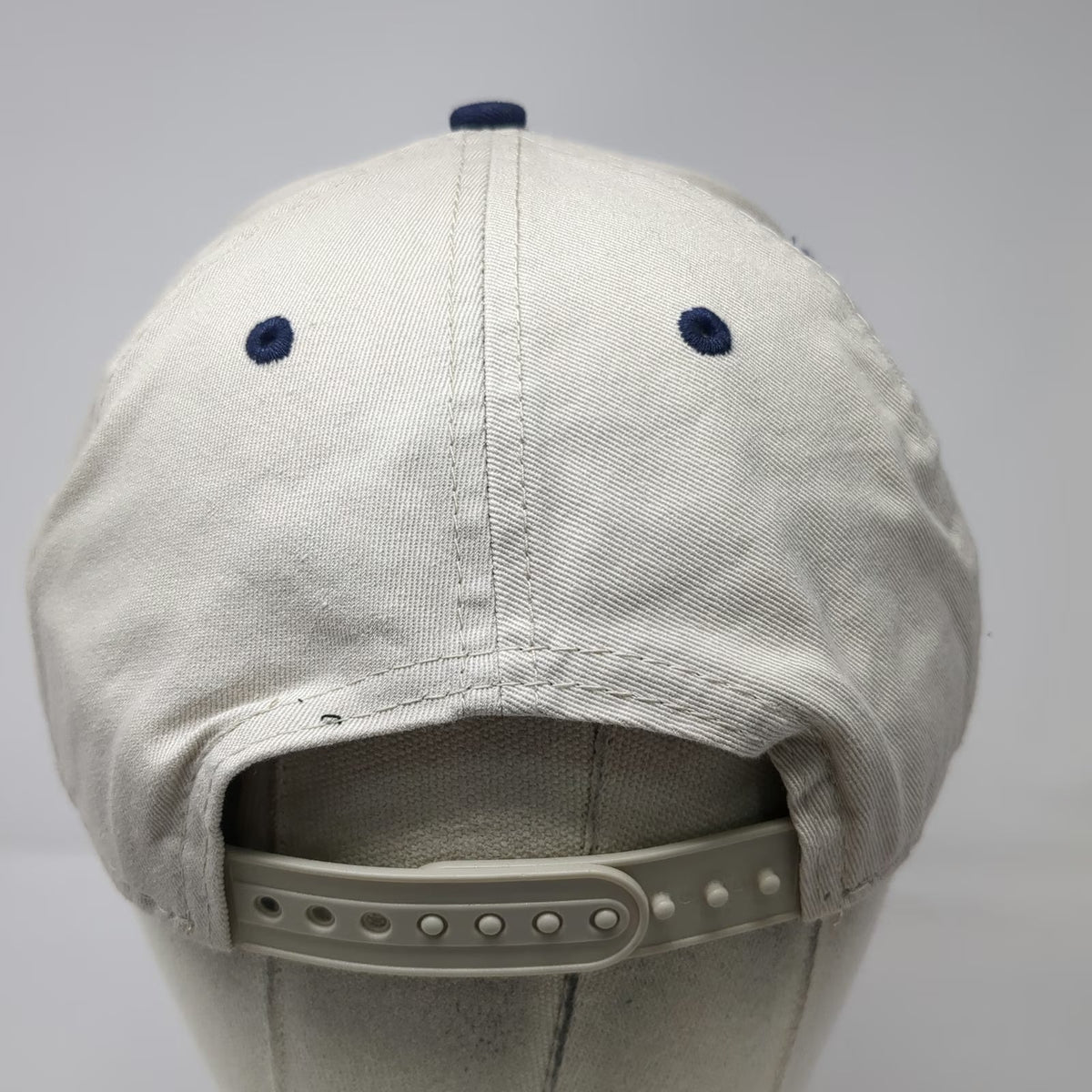 New Era 5 Panel White Blue One Size NY Yankees MLB Snapback Hat Flat Brim Cotton