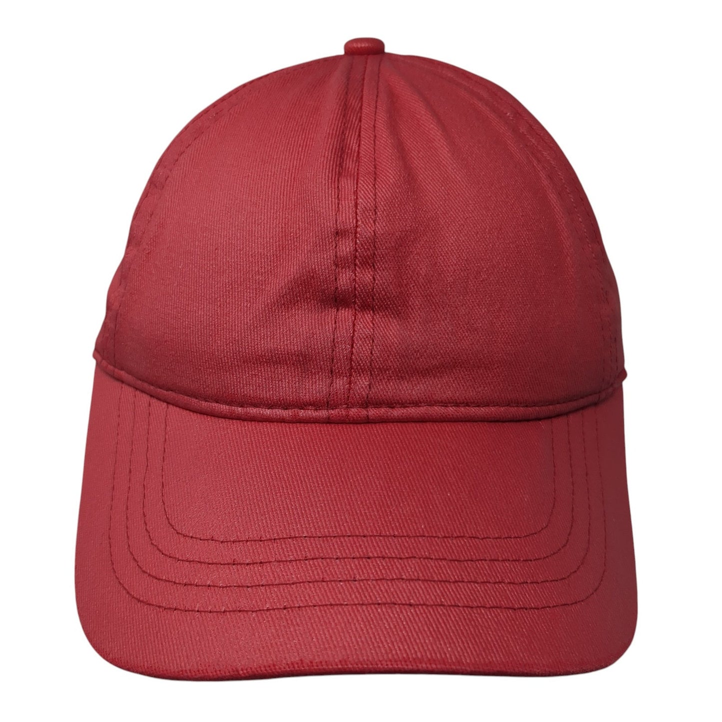 Unbranded Strapback Baseball Cap Red One Size Adjustable Vented Holes Blank
