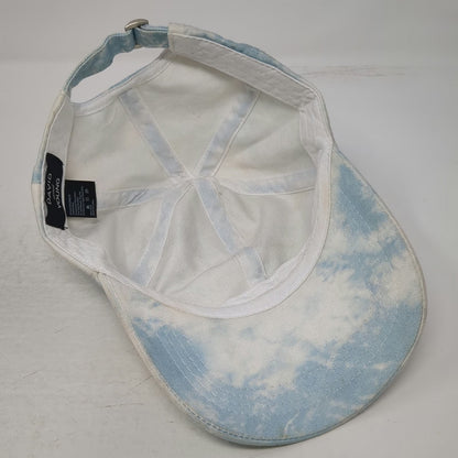 David and Young Baseball Cap Blue White One Size Tie Dye Cloud Print Cotton Hat