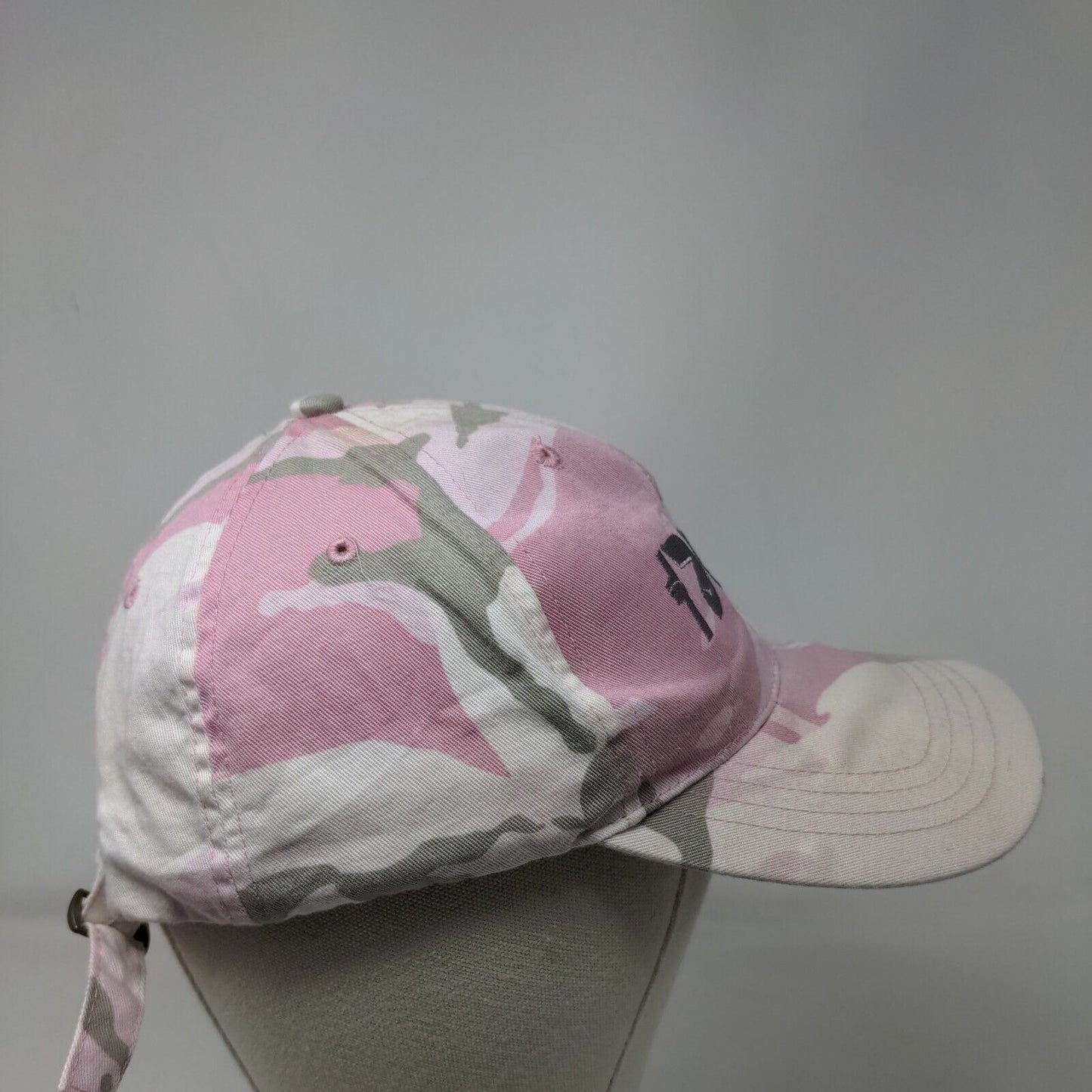 Detco Slideback Hat Pink Camouflage OSFA Embroidered Adjustable 6 Panel