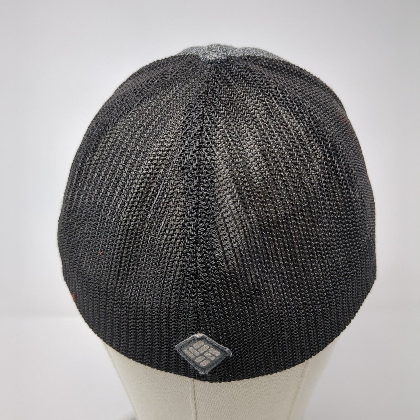 Pine Trees American Flag Fitted Trucker Hat Gray S/M Mesh Back Columbia