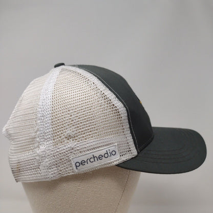 Boco Snapback Mesh Back Trucker Hat Gray OSFM Embroidered Perched.io