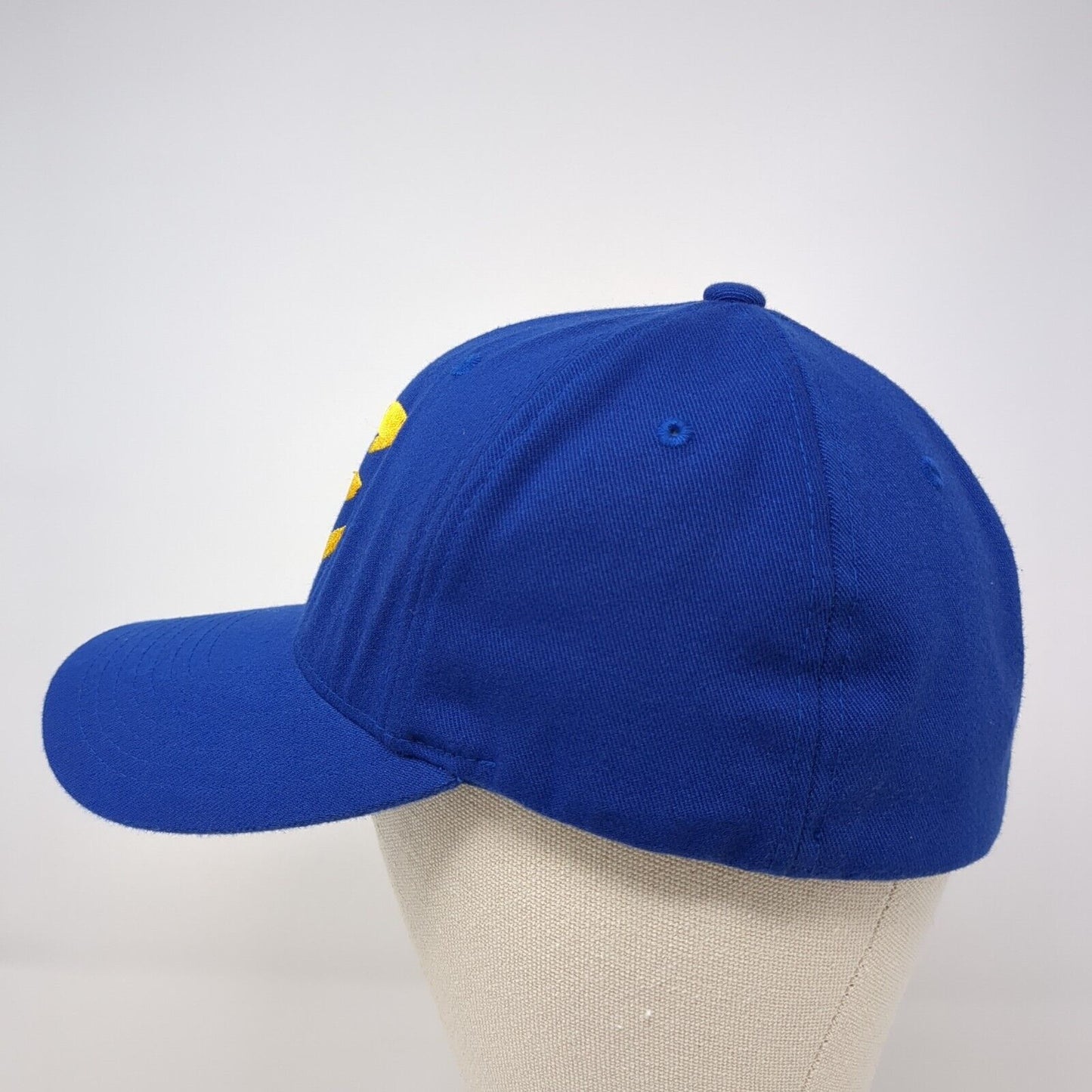 Letter E Fitted Hat Blue Large-XL Embroidered Flexfit Yupoong Solid