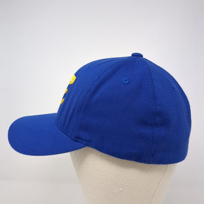 Letter E Fitted Hat Blue Large-XL Embroidered Flexfit Yupoong Solid