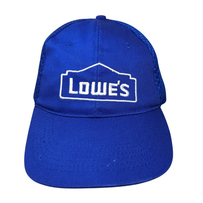 Lowe's Strapback Mesh Back Hat Blue One Size Adjustable Embroidered
