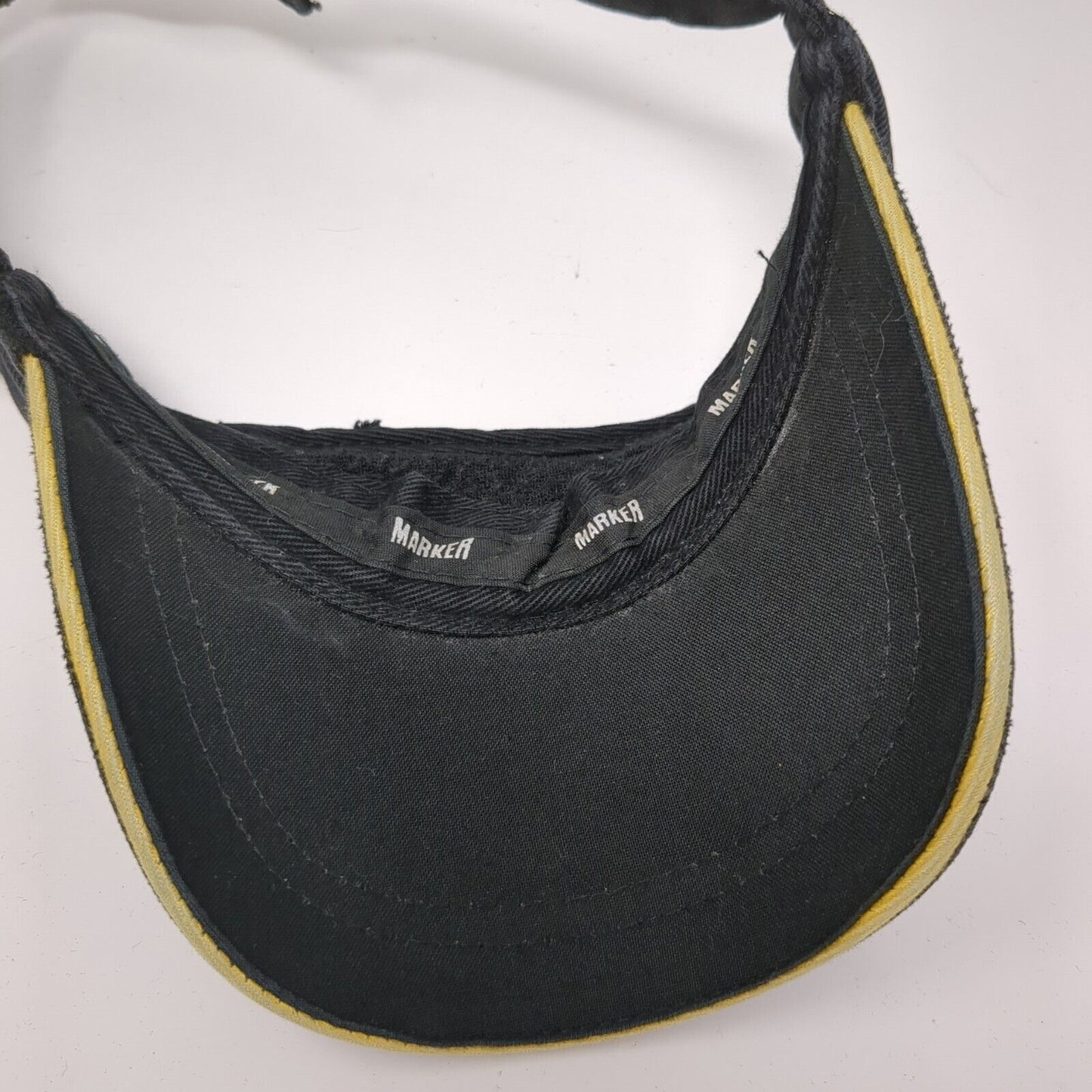 Marker Strapback Sun Visor Cap Black One Size Adjustable Embroidered Lightweight