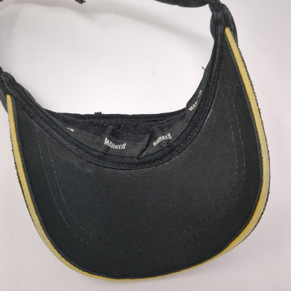 Marker Strapback Sun Visor Cap Black One Size Adjustable Embroidered Lightweight